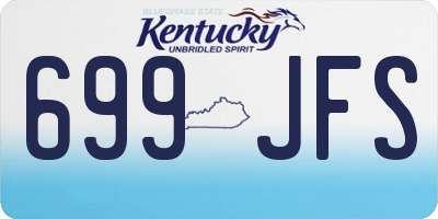 KY license plate 699JFS