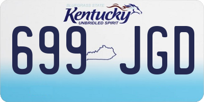 KY license plate 699JGD