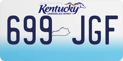 KY license plate 699JGF