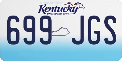 KY license plate 699JGS