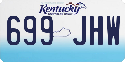 KY license plate 699JHW