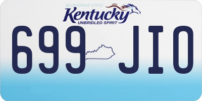 KY license plate 699JIO