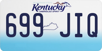 KY license plate 699JIQ