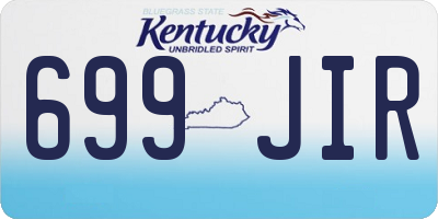 KY license plate 699JIR