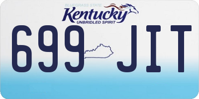 KY license plate 699JIT