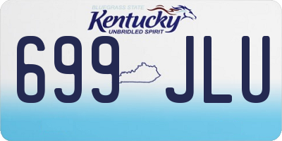 KY license plate 699JLU