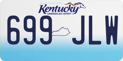 KY license plate 699JLW
