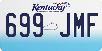 KY license plate 699JMF