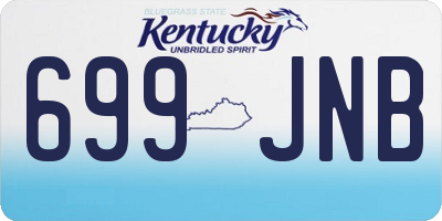 KY license plate 699JNB