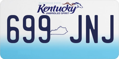 KY license plate 699JNJ