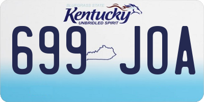 KY license plate 699JOA