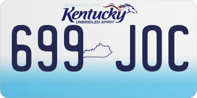 KY license plate 699JOC