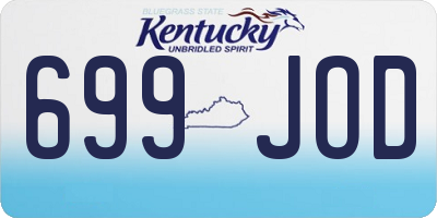 KY license plate 699JOD