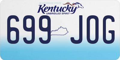 KY license plate 699JOG