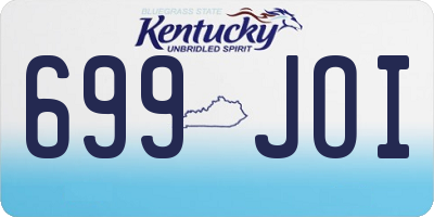 KY license plate 699JOI
