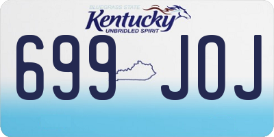 KY license plate 699JOJ