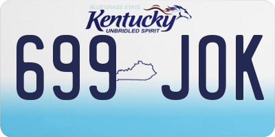 KY license plate 699JOK