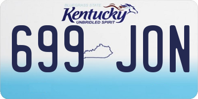 KY license plate 699JON
