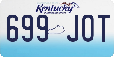 KY license plate 699JOT