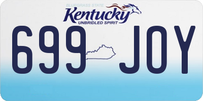 KY license plate 699JOY
