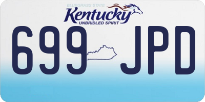 KY license plate 699JPD