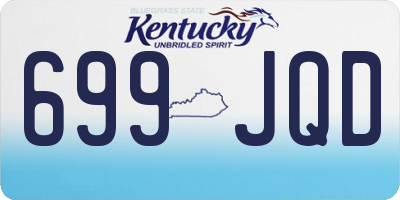 KY license plate 699JQD