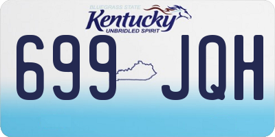 KY license plate 699JQH