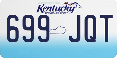 KY license plate 699JQT