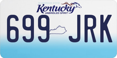 KY license plate 699JRK
