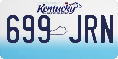 KY license plate 699JRN