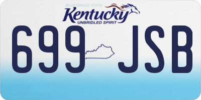 KY license plate 699JSB