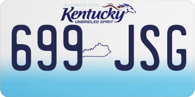 KY license plate 699JSG