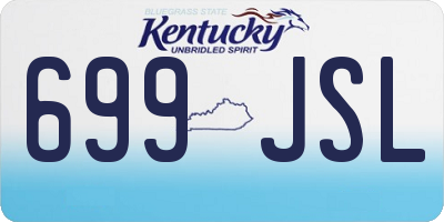 KY license plate 699JSL