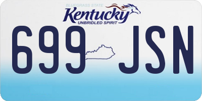 KY license plate 699JSN