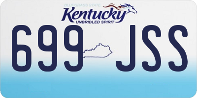 KY license plate 699JSS
