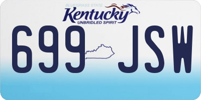 KY license plate 699JSW