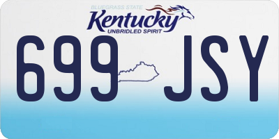 KY license plate 699JSY