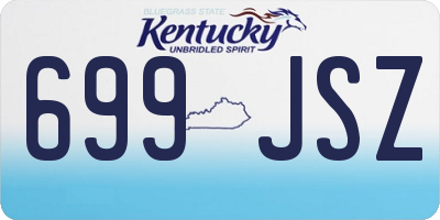 KY license plate 699JSZ