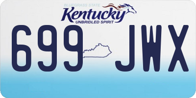 KY license plate 699JWX