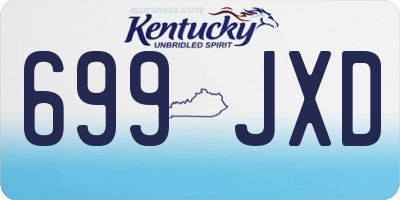 KY license plate 699JXD