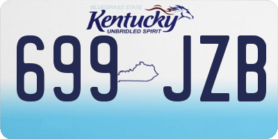 KY license plate 699JZB