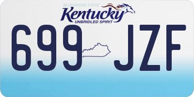 KY license plate 699JZF