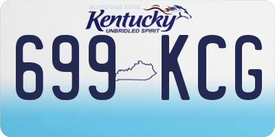 KY license plate 699KCG