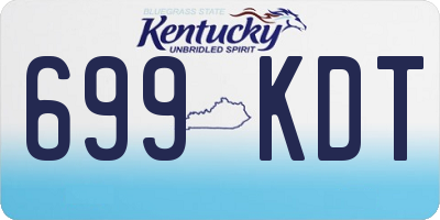KY license plate 699KDT