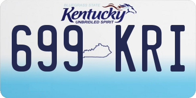 KY license plate 699KRI