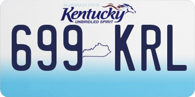KY license plate 699KRL