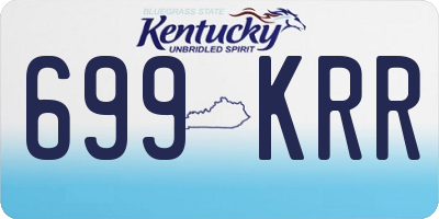 KY license plate 699KRR