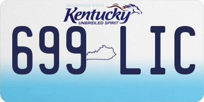 KY license plate 699LIC