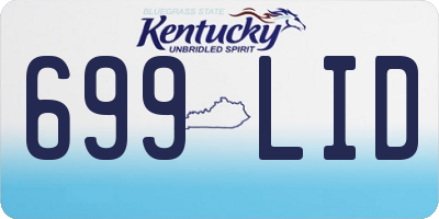 KY license plate 699LID