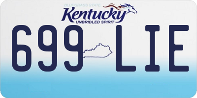 KY license plate 699LIE